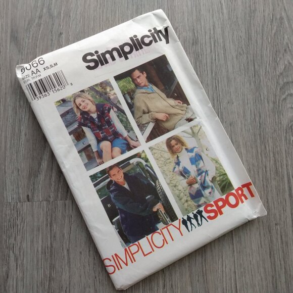 Vintage 90s Jacket Vest Sewing Pattern Size XS-M Unisex Simplicity 9066 - Picture 3 of 11